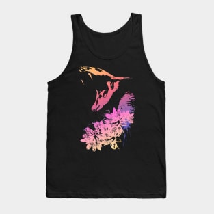 Cobra and Flowers - Cream Tank Top